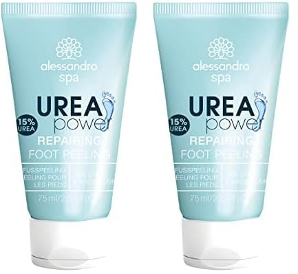 alessandro SPA Repairing Foot Peeling – Enzympeeling mit 15% UREA & BROMELAIN - Sanftes Enzym Fußpeeling bei Hornhautbildung (Packung mit 2)