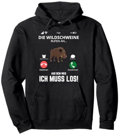 Die Wildschweine Jagd Wildschwein Rehwild Outfit für Jäger Pullover Hoodie