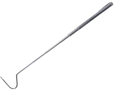 Happyyami Edelstahl Schlangenhaken 68cm Einziehbar Reptilienwerkzeug Rutschfester Griff Für Kleine Schlangen Professioneller Schlangenfänger