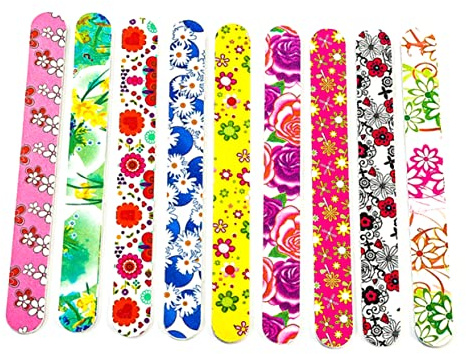 VICASKY 30stücke Nagelpflege-set Mit Schwammaufdruck Nagelpuffer Schleiffeilen Für Maniküre Nagelfeile Zum Glätten Der Nageloberfläche Und Entfernen Von Rillen Bedruckte Nagelfeile Für Pro