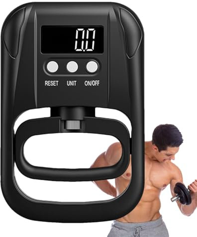 Probador de fuerza de agarre manual, medidor electrónico de alta precisión, medidor de fuerza de agarre ajustable, mide hasta 265 libras y 120 kg, herramienta de fitness duradera, ideal para adultos