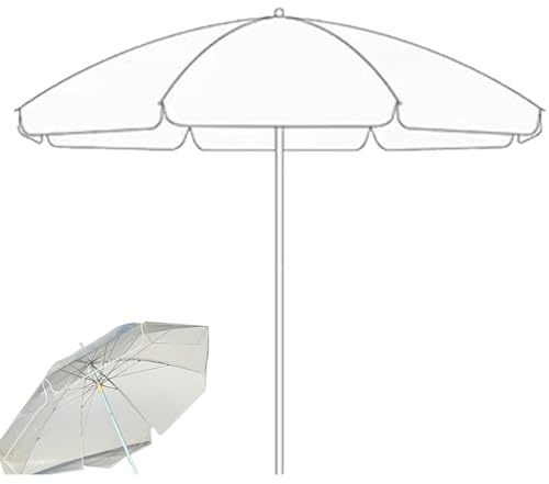 ZYXQQJ Parasol De Terrasse Transparent 2.2m Coupe-Vent Imperméable Grand Parasol De Table De Marché Hauteur Réglable Parasol De Jardin