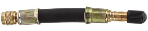 TOBBOMEY Extensor de Válvula de Neumático con Manguera Conectora para Ruedas de Doble Cámara Adaptador Prolongador para Inflado Fácil Coches y Vehículos