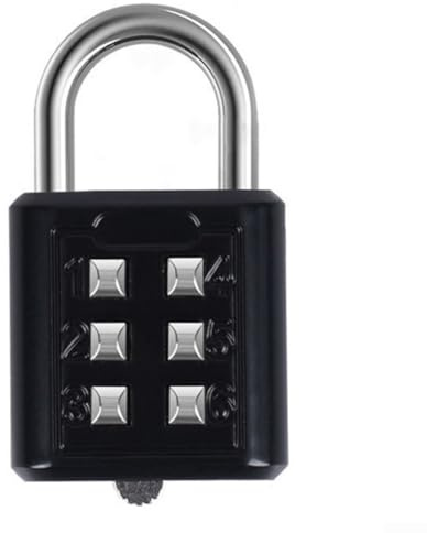 for Gdfnmogo Vorhängeschloss mit 6-stelligem Zahlenschloss, Zinklegierung, Metall-Sicherheitsschloss für Koffer, Reisen, Gepäck, Schrank, Werkzeugkasten, Schließfach, Diebstahlschutz, tragbares