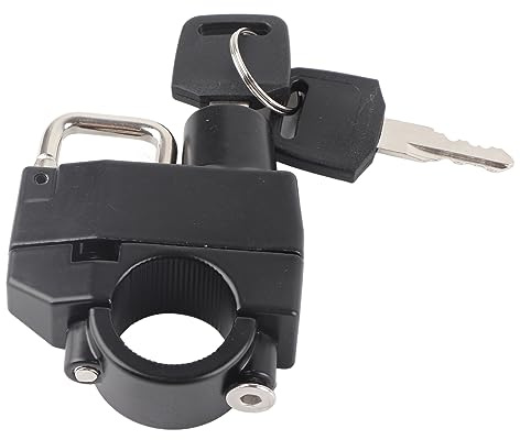 Tbest Lucchetto per Casco Moto Sicurezza Antifurto Universale in Metallo Resistente per Sicurezza Moto Portatile con Manubrio 22 Mm