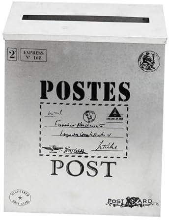 rongweiwang Väderbeständig brevlåda Stor brevlåda för tidskrifter och tidningar Väderbeständig Överhängande lock och vattentät Skyddar post mot vind och regn, Rostfritt stål, 30x23x6 cm