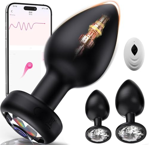 Anal Plug Vibrating Butt Plug, Adult Sex Toys 3PCS Silicone Anal Plugs, Anal Sex Toys with Remote Control 10 Vibrating Vibrator for Men Anal Toys Adult Sex Toy & Games Prostate Massager
