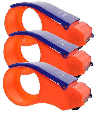 FIXOSHEE Distributori di Nastro Adesivo Manuali 3 Pezzi, Taglierine Multiuso per Sacchetti di Plastica Larghezza 6 Cm, Macchine Sigillatrici Leggere Rullo Scorrevole Ergonomico per Ufficio