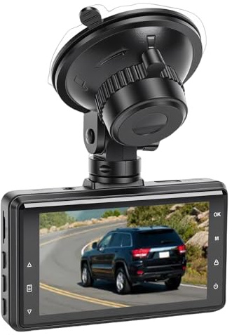 MENDUNER Cámara de Tablero 4K con Pantalla de 3.0 Pulgadas, Grabación Dual Delantera y Trasera, Control de Aplicación WiFi 2.4G, Grabación en Bucle de Detección de Colisión con Sensor G,