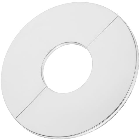 ELEOUTI Copertura Rotonda in Acciaio Inox per Tubi, Copertura Decorativa Argento, Installazione Facile, per Bagno e Impianti Idraulici