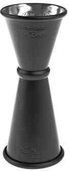 The Bars 005693 Verre doseur à cocktail en acier inoxydable, noir, 30/45, fabriqué en Italie