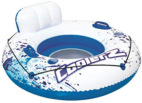 Bestway 43108 - Ciambella Poltrona Coolerz Luxury, 119 cm, Blu/Bianco