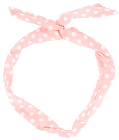 Moonbow Haarband für Damen – Haarband Vintage – Haarband (Rosa mit weißen Punkten)