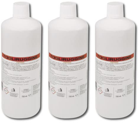 Lux Metal 3 Acido Fosforico Togli Ruggine 750 ml Potente Convertitore Ruggine Con Antiruggine Rimuovi Elimina Sciogli Ruggine Dal Metallo Antiruggine Convertiruggine Per Ferro Rust Remover Auto Moto