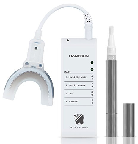 Hangsun Sonic Teeth Whitening Kit Gel Pen HM20 Tooth Whitening with Heating and Massage Function Professional Home Dental Care (Extention Cord Included)