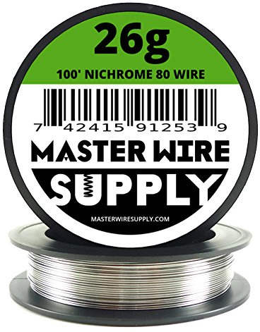Nichrome 80-100' - 26 Gauge Wire - 100ft - 0.4mm - 0.016in - Made in USA - Master Wire Supply