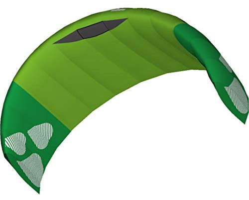 HQ4 117577 - Hydra 350 Green, Dreileiner Lenkmatte Trainerkite, Spannweite: 354cm, inkl. 200kp Dyneemaschnüre 3x20m auf 3-line Controlbar 50cm, 3-18 Knoten