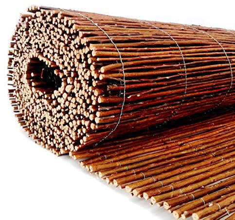 BOGATECO Weidenmatte Sichtschutz Zaun aus Holz |Gartenzaun 140 cm Hoch & 300 cm Lang | Perfekt Weidenzaun für den Garten, Balkon und Terrasse natürlicher Sichtschutzzaun