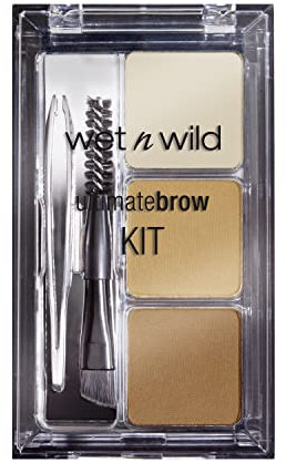 Wet n Wild, Ultimate Brow Kit, Kit Sopracciglia che Forma, Definisce, Riempie le Sopracciglia, Kit con 1 Cera per Sopracciglia, 2 Polveri Fissanti, 1 Pennello e 1 Pinzetta, Prodotto Vegano, Soft Brown