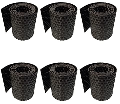 workingHOUSE Rotolo Frangivisto in Polyrattan per Recinzione Esterna - Strisce Resistenti alle Intemperie per Recinzioni, Balconi e Terrazze - Facili da Installare - 255 cm x 19 cm (6x Marrone scuro)