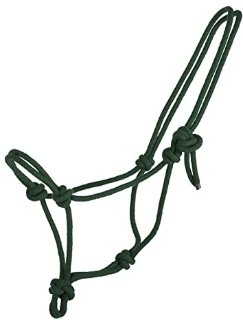 QHP Knotenhalfter Basic Seil 8 mm (Shetty, Dunkelgrün)