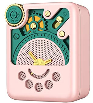 ZXNQ Mini Universal Small Bluetooth Compact Speaker Compatible FM radio TF card - Portable Gift,Pink