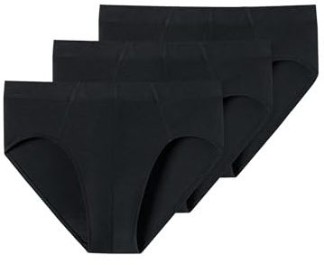 Schiesser Herren 3 Pack Unterwäsche Mit Weichem Bund Bio Baumwolle - 95/5 Organic Slip, Schwarz_179572, M EU