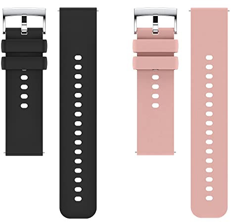 Popglory Smartwatch 22mm Ersatzarmbänder für P66,Verstellbare Ersatzbänder für Damen Herren