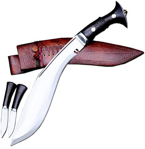 THE NEPAL 30 cm lange Klinge, großes Kukri-Messer, Khukuri-Machete, funktionierendes Kukri-Messer, Bush-Handwerksmesser, authentisches Gurkha-Khukuri