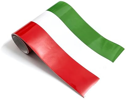 PTDecals 150cm*15cm/ 59* 6 PVC Sticker Italian IT Flag Tri-Coloured Stripe Graphic Decals Patches for Vehicle Motor Car Body Mirrors Side Skirts Trunk Boot Tailgate Bumper Door Windows