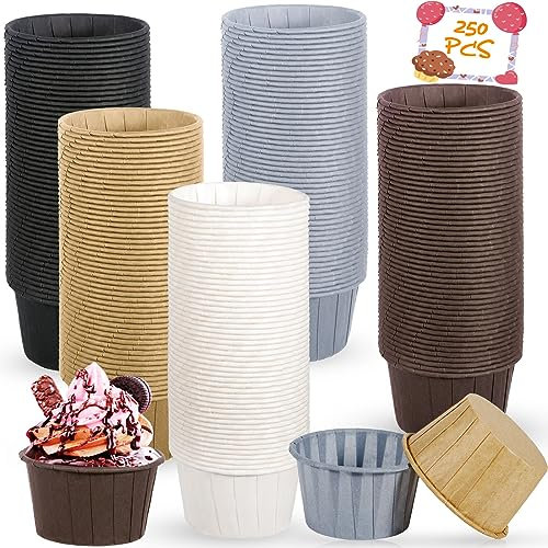 MULEVIP Pirottini per Muffin, Pirottini di Carta per Cupcake - 5 Colori