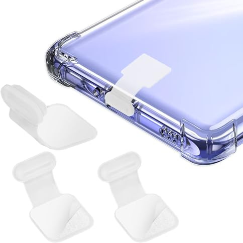 Cobee Type C Port Dust Plugs, USB C Dust Cover Caps Phone Anti-Dust | Type-C Charging Port Plug Silicone Dust Protectors, Removable Adhesive Compatible with Laptop Smartphones(3pcs, Transparent)