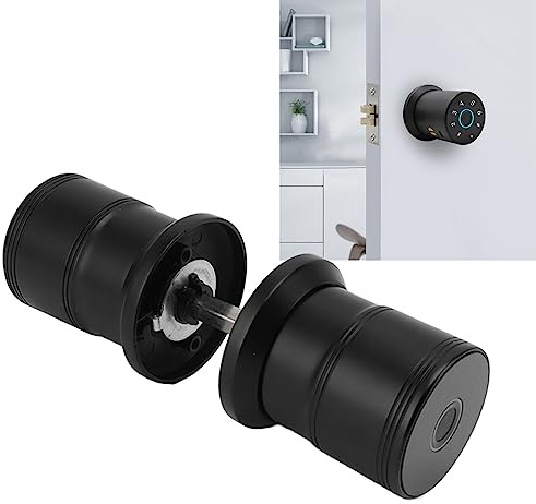 Topyond Fingerabdruck-Türknopf,Smart Biometric Door Lock,Halbleiter-intelligente,Fingerabdruck-Türknopf,Elektronisches Türschloss mit Touch,Türschlösser Für Schlafzimmer,Büro,Schwarz