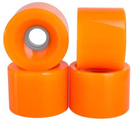 Cal 7 Longboard-Skateboard-Rollen, 70 mm, einfarbig, Orange, 4 Stück