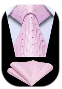 Enlision Krawatten für Herren Hochzeit Plaid Krawatte mit Einstecktuch Formell Business Krawatte & Taschentuch Set