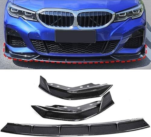 ZHOUFUDA Auto Frontspoiler Lippe Frontschürze Lippenspoiler für BMW 3 Series G20 G28 2019 2020, Frontstoßstange ABS Splitter Lip Spoiler Kinnschutz Lip Diffusor Splitter Body Kit