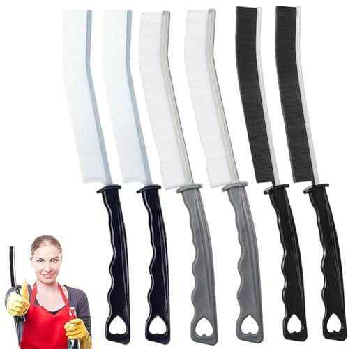 6 pièces Brosse de Nettoyage des Interstices,Brosse Nettoyage, Brosse Nettoyage Joint Carrelage Salle de Bain,Brosse de Nettoyage à Poils Durs pour Rainure Fenetre, Salle de Bain, Toilettes, Cuisine