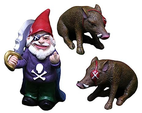 YARNOW Statues De Gnomes Décoratifs Résine Figurines De Nains De Jardin Et Cochons Miniatures pour Décoration Intérieure