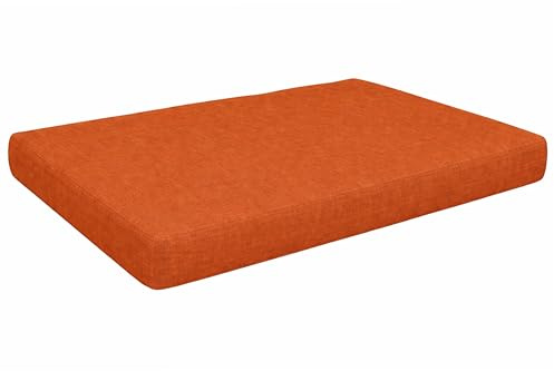 POKAR Palettenkissen Palettenauflagen mit abnehmbarem Bezug Palettenauflage Palettenmöbel Palettensofa, Sitzkissen 120x80, Orange