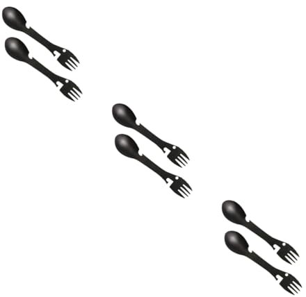 MAGICLULU 3 Set Coltello Integrato E Forchetta Cucchiaio Maniglia Universale Chiaro Tirare La Lampada A Catena A Spirale Mini Black Acciaio Inossidabile 2 Pezzi * 3