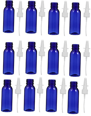 ERINGOGO 12pcs Nasal Sprayer Bottles Round Shoulder Empty Spray Bottles for Cosmetics Liquid Dispensers Travel Mist