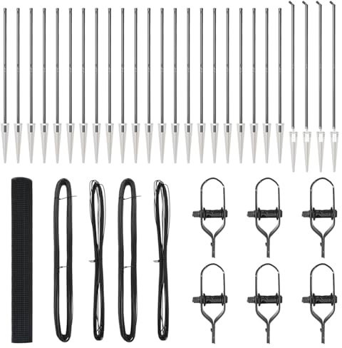vidaXL Cerca de Alambre Soldado con Poste con Clavo Gris 1.2 X 50 m Acero para Necesidades de Instalación de Cercado Exterior Solución de Jardín Duradero Kit Completo