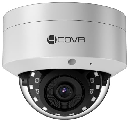 4COVR 4K PoE Dome-Überwachungskamera Aussen Kabelgebunden (8MP, IK10/IP67) – IP Kamera Outdoor mit Mikrofon, KI Personen-/Fahrzeugerkennung, 30m Nachtsicht, 2.8mm Linse, DLY54AX8MA (Kein PTZ)