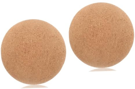 HEMOTON 2 Stück Yoga-faszienball Muskel Hart Zurück Schulter Groß Yoga-massageball Fitnessstudio Erwachsene Hände Pilates Yoga-fußmassage Gewicht Therapie Rollkugel Kork