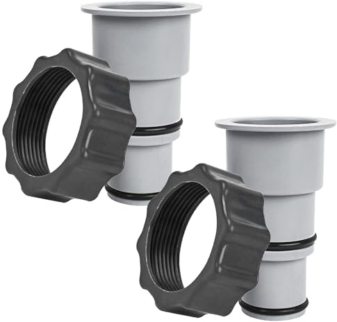 NHTJTHE 2pcs Adaptateur Tuyau Piscine,Adaptateur Pompe 32 et 38 mm,Adaptateur de Tuyau de Piscine A,raccordement Piscine avec Filetage Interne