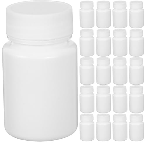 NIYANGLE Bote de Pastillas 30 Ml, Recipiente Hermético de Plástico para Viaje, 100 Unidades de Frascos de Almacenamiento para Medicamentos