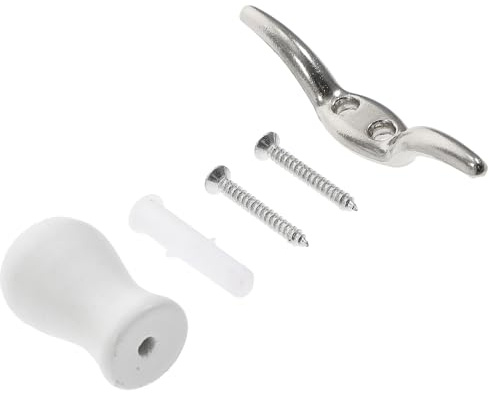 SMASOLO Sujetador de Cordón Metálico para Persianas Gancho Fijo para Cortinas Enrollables Abrazadera Francesa Resistente Accesorio para Ventanas y Persianas Uso Hogar y Oficina Set