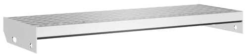 Frdhee Tapis d'escalier, marche caillebotis, 70 x 24 x 7 cm, en acier galvanisé, pour escalier extérieur