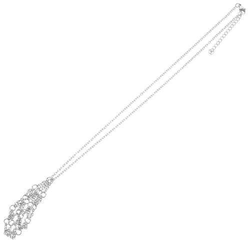 FOMIYES Collier Pendentif Porte-pierre en Métal Argenté, Cage Creuse Vide L pour Création Bijou Personnalisé, Support Pendentif Cage Cristal, Accessoire DIY Fête des Mères, Décoration
