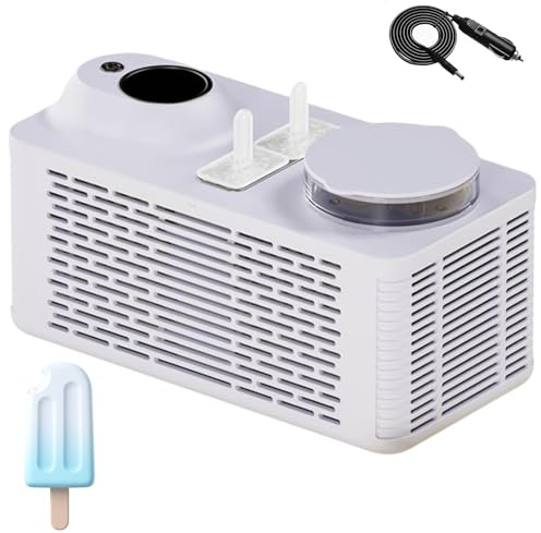 Mini máquina para hacer paletas de hielo, máquina portátil de paletas caseras, hace 2 paletas en 25 minutos, incluye 4 palos, perfecta para el hogar, oficina, camping y viajes
